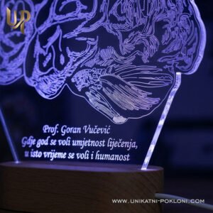 Poklon za neurokirurga - personalizirana LED lampa s mozgom - Unikatni pokloni poklon za neurokirurgiju