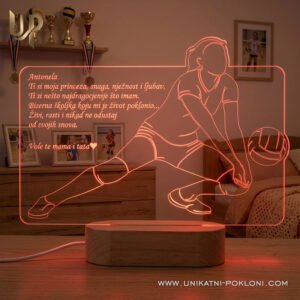 Poklon za odbojkašicu - personalizirana LED ambijentalna lampa - Unikatni pokloni poklon za odbojkašicu
