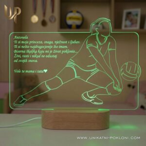 Poklon za odbojkašicu - personalizirana LED ambijentalna lampa - Unikatni pokloni poklon za odbojkašicu za rođendan