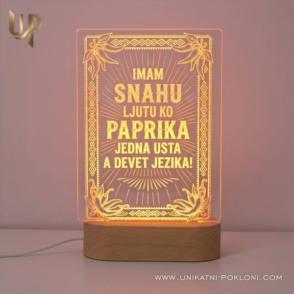 Poklon za snahu - Personalizirana LED lampa - Unikatni pokloni poklon za snahu LED lampa
