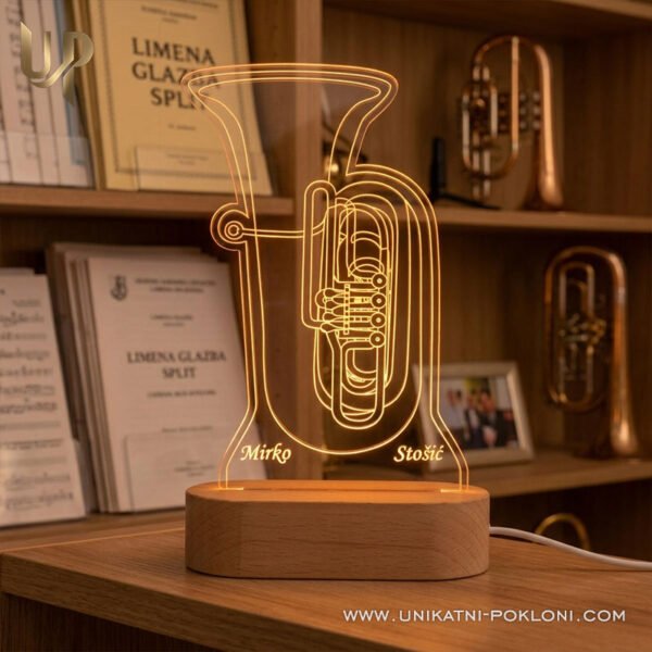 poklon za tubista personalizirana led lamp