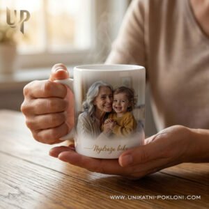 Personalizirani poklon za baku - šalica s fotografijom i posvetom - Unikatni pokloni šalica za baku s fotografijom