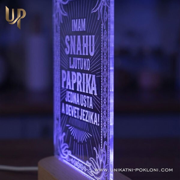 Poklon za snahu - Personalizirana LED lampa - Unikatni pokloni šaljivi poklon za snahu LED lampa