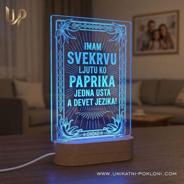 Poklon za svekrvu - Personalizirana LED lampa - Unikatni pokloni smiješan poklon za svekrvu