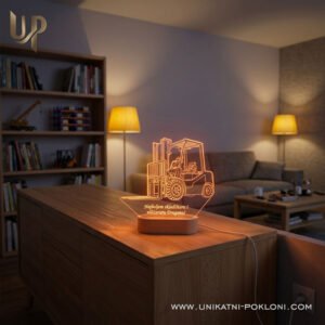 Poklon za vozača viličara - personalizirana LED ambijentalna lampa - Unikatni pokloni što pokloniti vozaču viličara