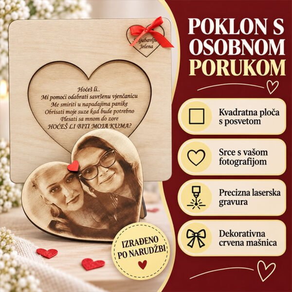 Hoćeš li mi biti vjenčana KUMA / KUM?! - Poklon s pitanjem iznenađenja - Unikatni pokloni Hoćeš li mi biti vjenčana KUMA / KUM?! - Poklon s pitanjem iznenađenja - personalizirani poklon