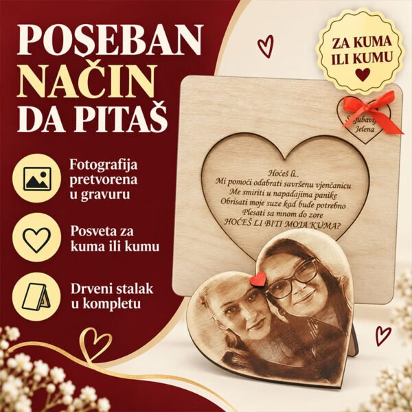 Hoćeš li mi biti vjenčana KUMA / KUM?! - Poklon s pitanjem iznenađenja - Unikatni pokloni Hoćeš li mi biti vjenčana KUMA / KUM?! - Poklon s pitanjem iznenađenja - personalizirani poklon