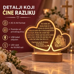 Poklon za kumu - Personalizirana LED ambijentalna lampa - Unikatni pokloni Poklon za kumu - Personalizirana LED ambijentalna lampa - Slika 8