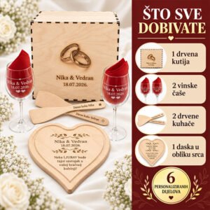 Poklon set za mladence + ukrasna drvena kutija - Unikatni pokloni Poklon set za mladence + ukrasna drvena kutija - Slika 10