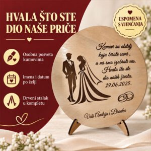 Poklon za kumove na vjenčanju - Unikatni pokloni Poklon za kumove na vjenčanju - Slika 3