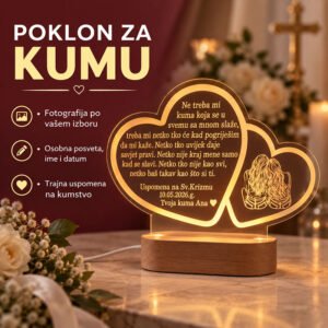 Poklon za kumu - Personalizirana LED ambijentalna lampa - Unikatni pokloni Poklon za kumu - Personalizirana LED ambijentalna lampa - Slika 7