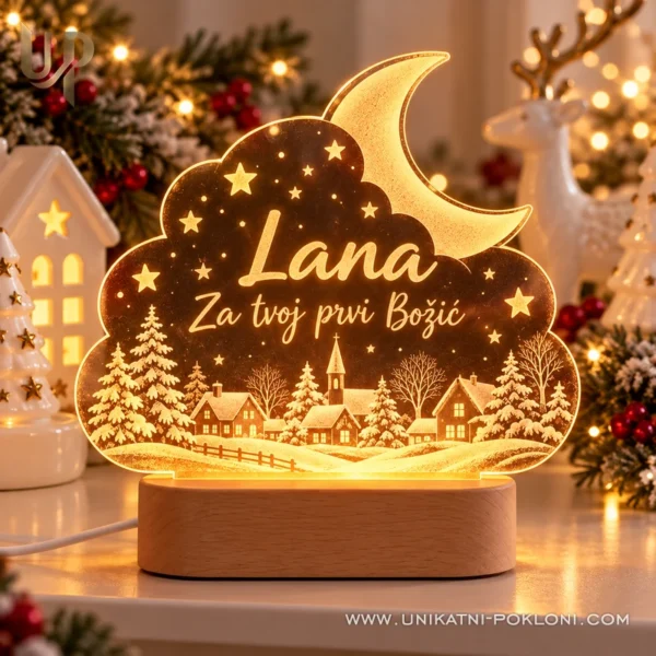 02-led-lampa-lana-prvi-bozic Božićna LED lampa Lana sa žutim svjetlom i posvetom Za tvoj prvi Božić.