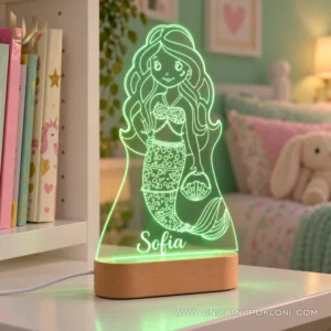 Lampa za dječje sobe - personalizirana LED lampa Sirena