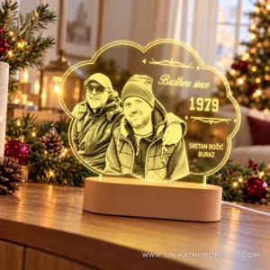 Najbolji poklon za brata - personalizirana LED lampa sa slikom