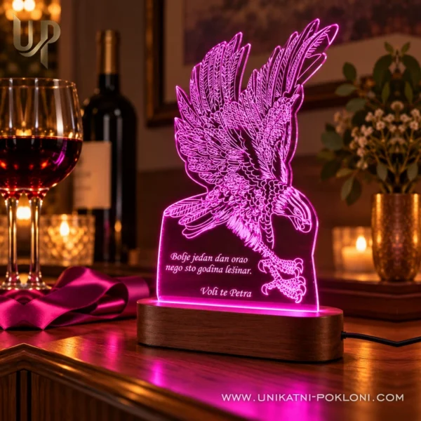 Poklon za ljubitelje orlova - LED lampa Orao - Unikatni pokloni Originalni pokloni za ljubitelje orlova