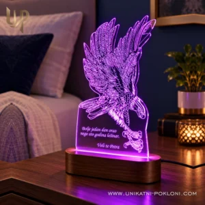 Poklon za ljubitelje orlova - LED lampa Orao - Unikatni pokloni Personalizirani poklon za ljubitelje orlova – personalizirana LED lampa Orao