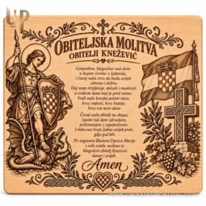 Personalizirani poklon za obitelj s obiteljskom molitvom