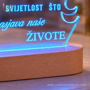 Poklon za djevojčicu – personalizirane LED lampe Jednorog