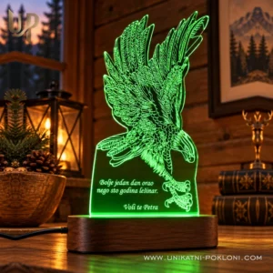 Poklon za ljubitelje orlova - LED lampa Orao - Unikatni pokloni Pokloni za ljubitelje orlova – personalizirana LED lampa Orao