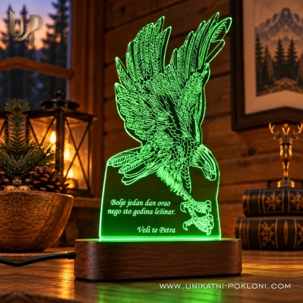Poklon za ljubitelje orlova - LED lampa Orao - Unikatni pokloni Pokloni za ljubitelje orlova – personalizirana LED lampa Orao
