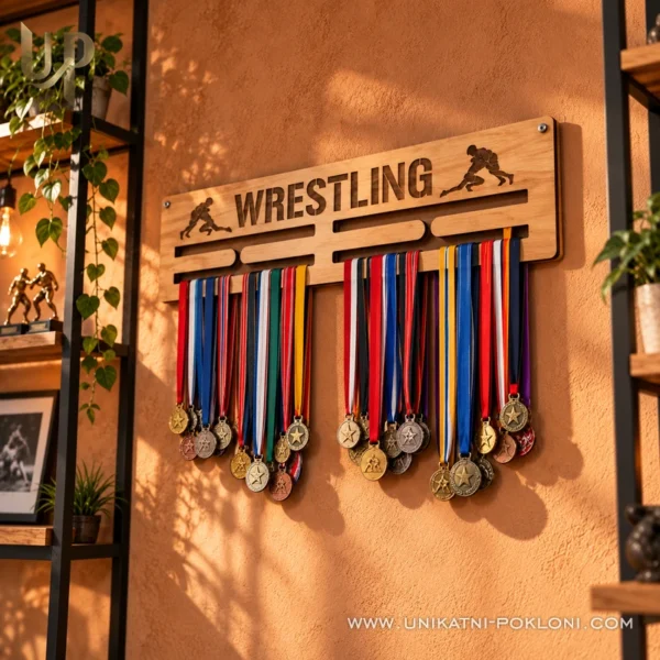 Stalak za medalje - Hrvanje - Unikatni pokloni Što pokloniti hrvaču - wrestling gift