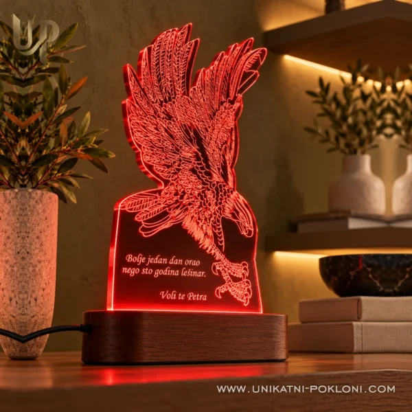 Poklon za ljubitelje orlova - LED lampa Orao - Unikatni pokloni Što pokloniti ljubitelju orla