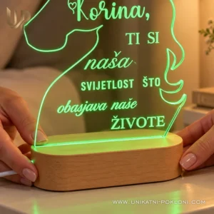 Super poklon za djevojčicu – personalizirana LED lampa Jednorog